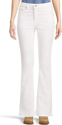 Levi's 725 Bootcut Jeans Women White Denim Cotton Stretch High Rise RED983