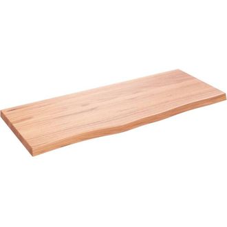 vidaXL Vidaxl - Estante Pared Madera Roble Tratada Marr&oacute;n Claro 100x40x(2-4) Cm
