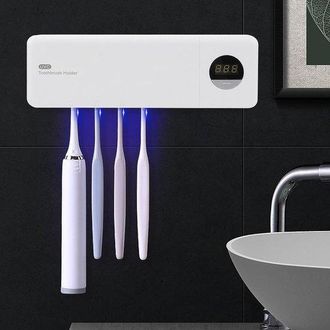 OEM Dailygoody, Soporte Para Cepillos De Dientes Uv, Desinfectante De Cepillos De Dientes, Montaje En Pared, Blanco, Tecnolog&iacute;a De Luz Uvc, Adecuado