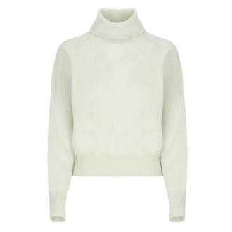 VANIS&Eacute; Cashmere Knitwear, female, Green, XS, Green Cashmere Jumper Woman Round Neck