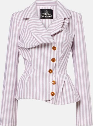 Vivienne Westwood Drunken Tailored striped cotton jacket