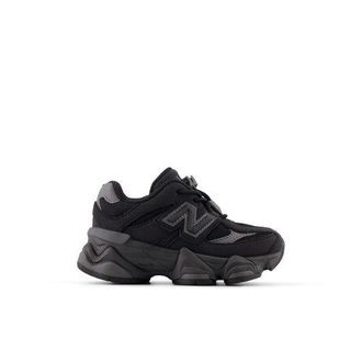 New Balance Bambino 9060 in Nero/Grigio, Pelle Scamosciata/Rete, Taglia 18.5