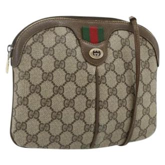 Gucci Pre-owned Cross Body Bags, female, Beige, Size: ONE SIZE Pre-owned Vintage GG Shoulder Bag