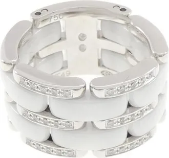 Chanel White Gold (18K) Ceramic Band Ring (Pre-Owned)