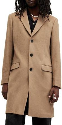 AllSaints Hal Longline Coat in Camel Brown at Nordstrom Rack, Size 38