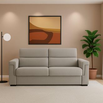 Dmora Sof&aacute; Fijo 2 Plazas Lapio, Desenfundable, Hidr&oacute;fugo, Hecho En Italia, Lavable, 185x95x100h Cm Gris Topo