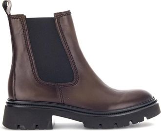 Gabor Cognac Leren Chelsea Boots - Dames - Chelseaboots - Bruin - 37 1/2 EU - Leer - Schoenen