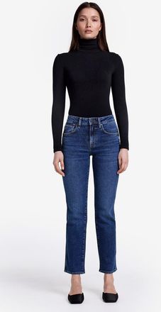 Smythe Wren Stretch Mid Rise Crop Straight Jean in Vintage Mid Blue at Nordstrom, Size 29