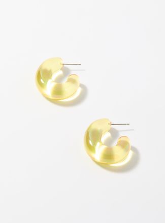 Simons Womens Domed translucent half-rings