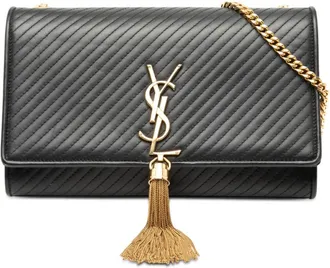 Saint Laurent Pre-owned Saint Laurent Medium Diagonal Quilted Calfskin Monogram Kate Tassel Crossbody Ladies YDN8PF3FP0KNN7GM