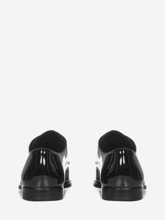 Dsquared2 Mens Lace-Up Shoes New Punk Patent Leather Black Accessories