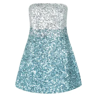 Retrof&ecirc;te Kleedjes, Dames, Blauw, S, Leer, Tancy Sequin Dress