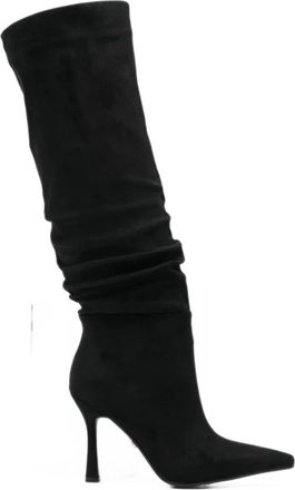 Twentyfourhaitch Miya Hoge Laarzen - Dames - Schoenen - Zwart - Maat: 37 EU Leer