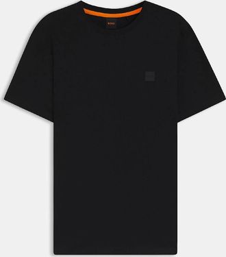 HUGO BOSS Mens Tales Logo Patch T-Shirt - Black - Size: 44