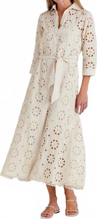 Sundays Linen Laurel Midi Dress In Moonbeam