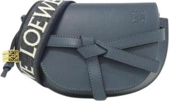 Loewe Pre-owned Gate Dual Calf Shoulder Bag - Dames - Vintage Schoudertas - Blauw - ONE Size - Leer - Vintage