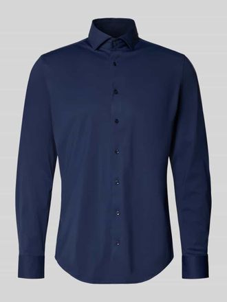 Seidensticker Slim Fit Business-Hemd mit Haifischkragen in Marine, Gr&ouml;&szlig;e 38