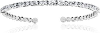 Pompeii3 3ct Diamond Bangle Cuff 14k White Gold