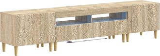 vidaXL Cabinet De Tv Led De 5 Piezas Roble Sonoma Madera De Ingenier&iacute;a Vidaxl