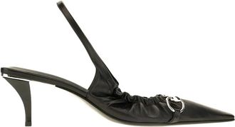 Gucci Vittoria Slingback Pomp - Dames - Schoenen - Zwart - Maat: 36 EU Leer