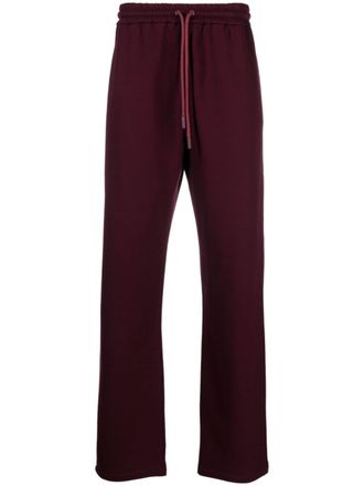 Off-white logo-embroidered cotton track pants - men - Cotton - L