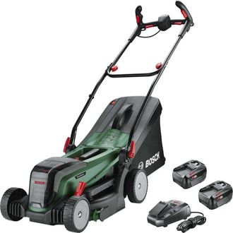 Bosch Home And Garden Cortac&eacute;sped Con Bater&iacute;a Universalrotak 2x18v-37-550 (hasta 500 M2 2 Bater&iacute;as De 4 Ah Sistema 18 Voltios Anchura Corte: 37 Cm 18 V Y 4 