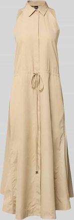 HUGO BOSS Blusenkleid aus Baumwolle mit Tunnelzug in Beige, Gr&ouml;&szlig;e 34