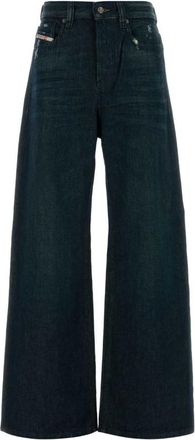 Diesel Blue Relaxed Fit Logo Jeans