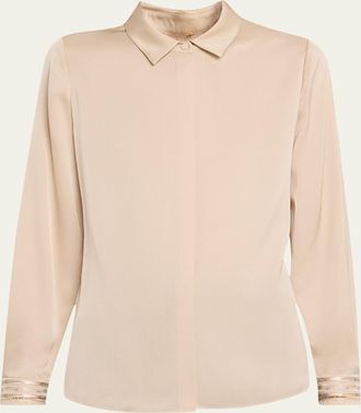 Kobi Halperin Devin Shimmer Embroidered Blouse