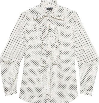 Brooks Brothers Polka Dot Viscose Shirt - Dames - Overhemden - Veelkleurig - M - Overhemden