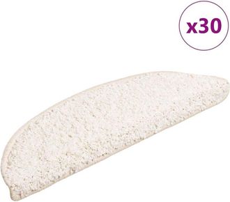 vidaXL Tappetini per Scale 30 pz Bianchi 56x17x3 cm - Vidaxl