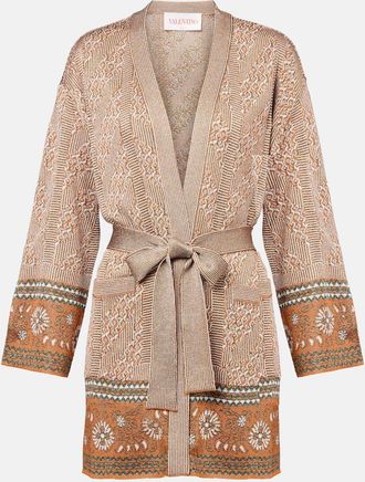 Valentino Cardigan in jacquard con lamé
