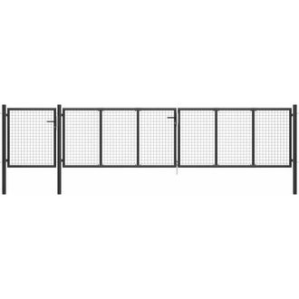 vidaXL Vidaxl - Cancello per Giardino in Acciaio 500x100 cm Antracite