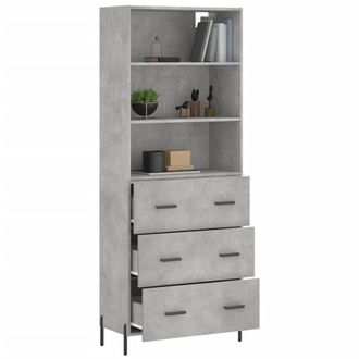 Berkfield Home Highboard Concrete Grey 69.5x34x180 cm Engineered Wood