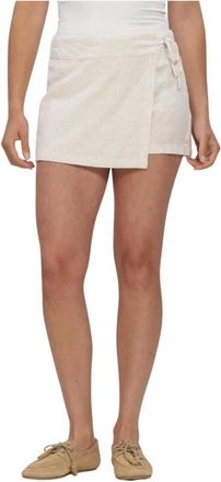 Tommy Jeans Dames, Rokken, Beige, Maat: XS Linnen