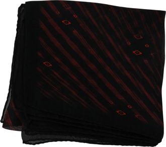 Costume National Silk Logo-Branded Scarf - Black