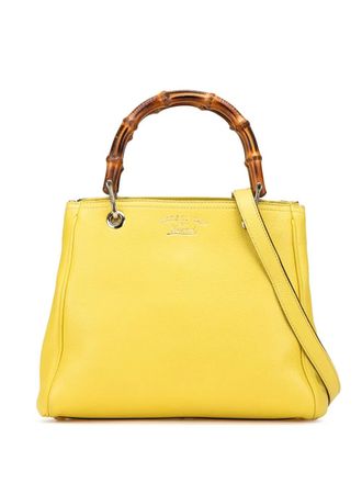 Gucci 2016-heden kleine Bamboo kalfsleren shopper - Geel