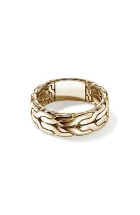 John Hardy Carved Chain 14K Gold Band Ring at Nordstrom, Size 10
