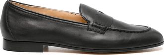 Doucal's Zwarte leren loafers casual platte - Dames - Loafers - Zwart - 41 EU - Leer - Schoenen