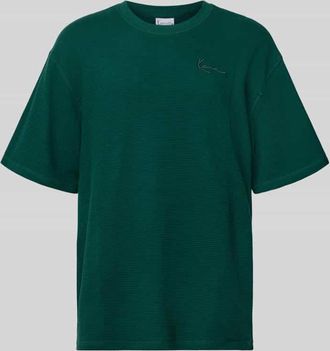 Karl Kani Oversized T-Shirt mit Logo-Stitching in Dunkelgruen, Gr&ouml;&szlig;e XXL