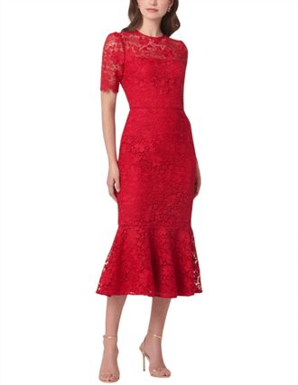 Shoshanna Darcy Dress In Cherry
