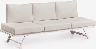 Sklum Sof&aacute; De Jard&iacute;n De 3 Plazas Reclinable En Aluminio Libanc Sklum