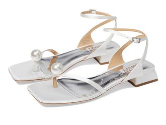 Badgley Mischka Lola High Womens Heels Soft White : 10 M, Textile