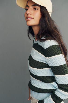 Maeve Cable-Knit Pullover Sweater