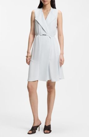 BOSS Dimosa Sleeveless Belted Wrap Dress in Pale Lagoon at Nordstrom, Size 12