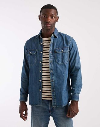 Levi's Jackson - Camicia in denim blu scuro-Blu navy