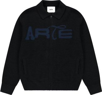 Arte Stencil Zip Cardigan