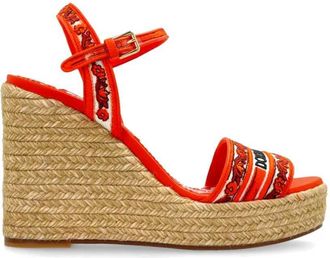 Dolce & Gabbana geborduurde sleehaksandalen met logo