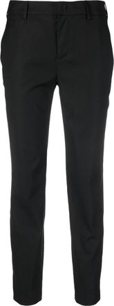 Pantaloni Torino straight-leg virgin wool trousers - women - Virgin Wool/Elastane/Viscose - 46 - Black
