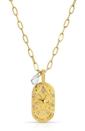 Kozakh Cielo Zodiac Pendant Necklace in Capricorn/Gold at Nordstrom